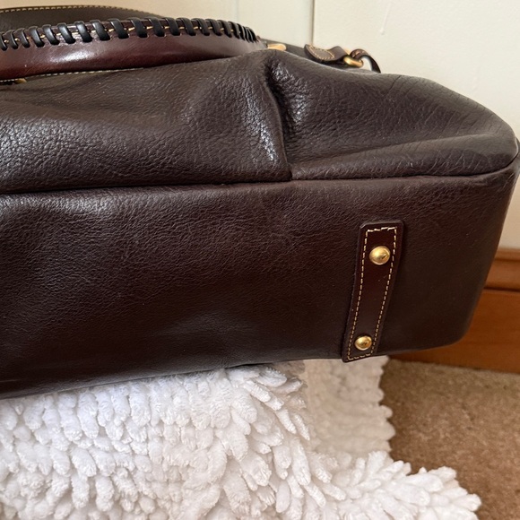 Dooney & Bourke Brown Tmoro Florentine Stanwich Satchel - Picture 6 of 10